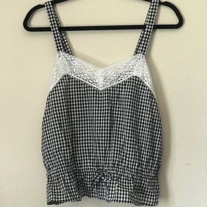 Black and White Gingham Tank